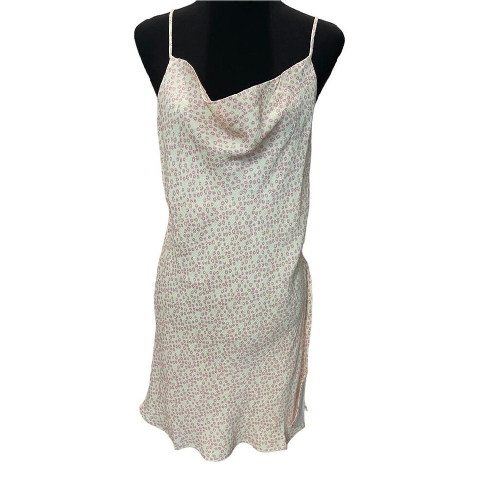 New ~ AREA STARS ~ Cowl neck Sleeveless Floral Minidress 100% VISCOSE  M